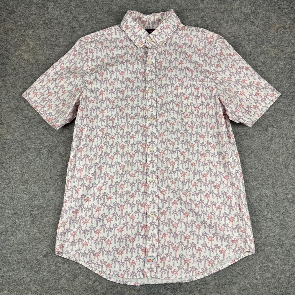 Vineyard Vines Slim Fit Murray Shirt Button Down Palm Trees Mens Small S